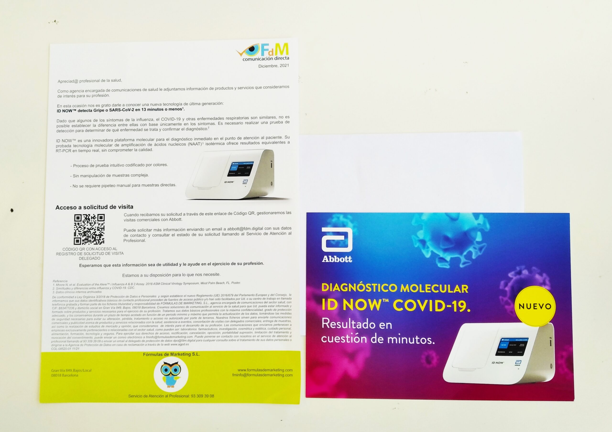 Abbott letter and card